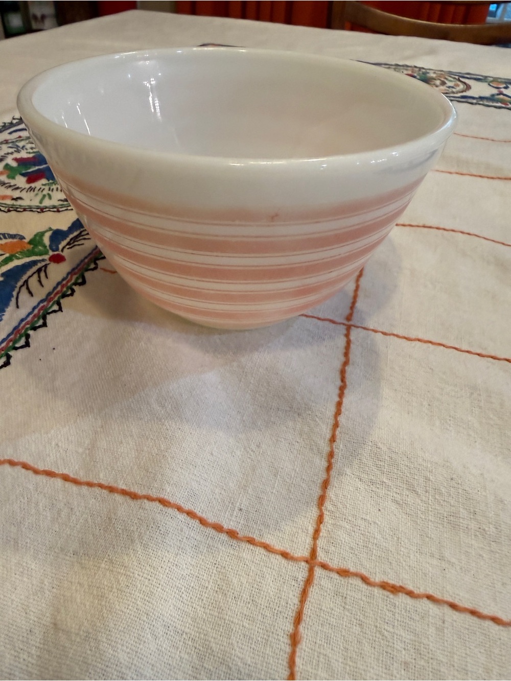 Vintage PYREX 401 PINK STRIPE Mixing
Nesting BOWL~1.5 Pint RARE HTF see pictures